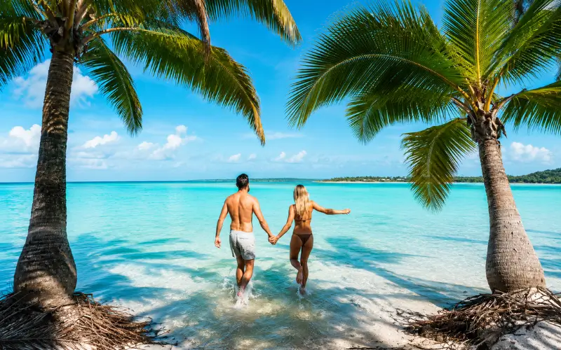 white sand beach in Cook Adalari 