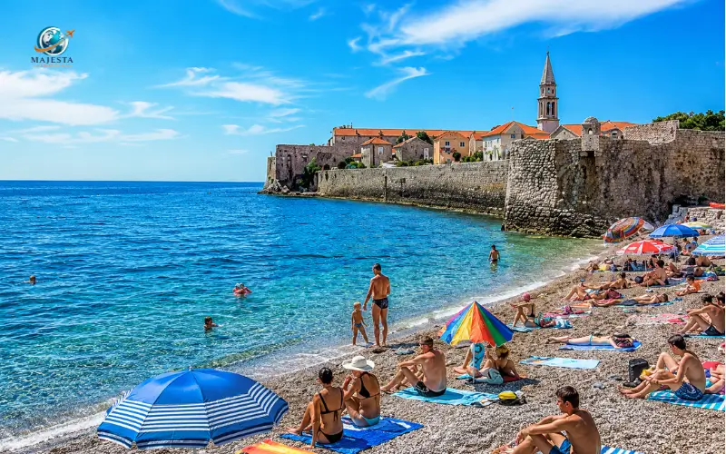 beach in Budva
